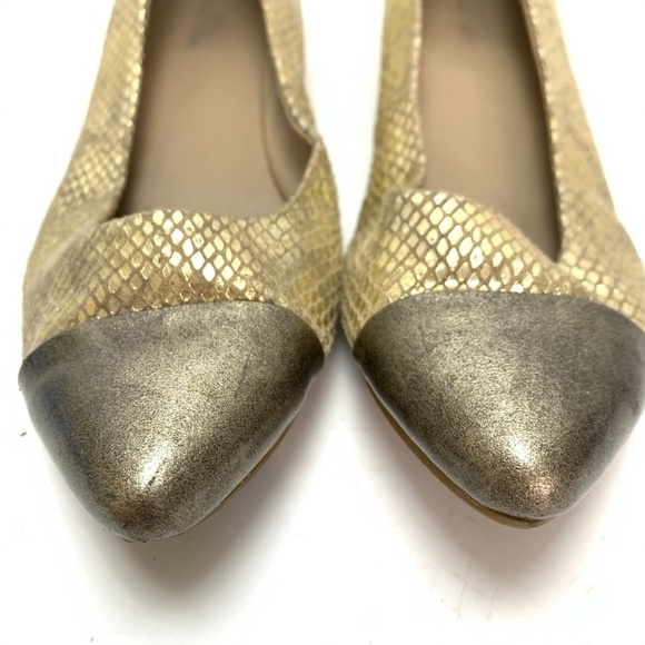 Kenneth Cole REACTION Gold Flats Slip On Shoes 7.5 - Picture 6 of 16